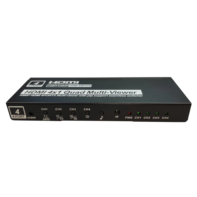 4x1 HDMI четырехэкранный мультипросмотрщик конвертер HDMI бесшовный Коммутатор HDMI мультивиер разветвитель экрана 1080P full HD IR HDMI переключатель