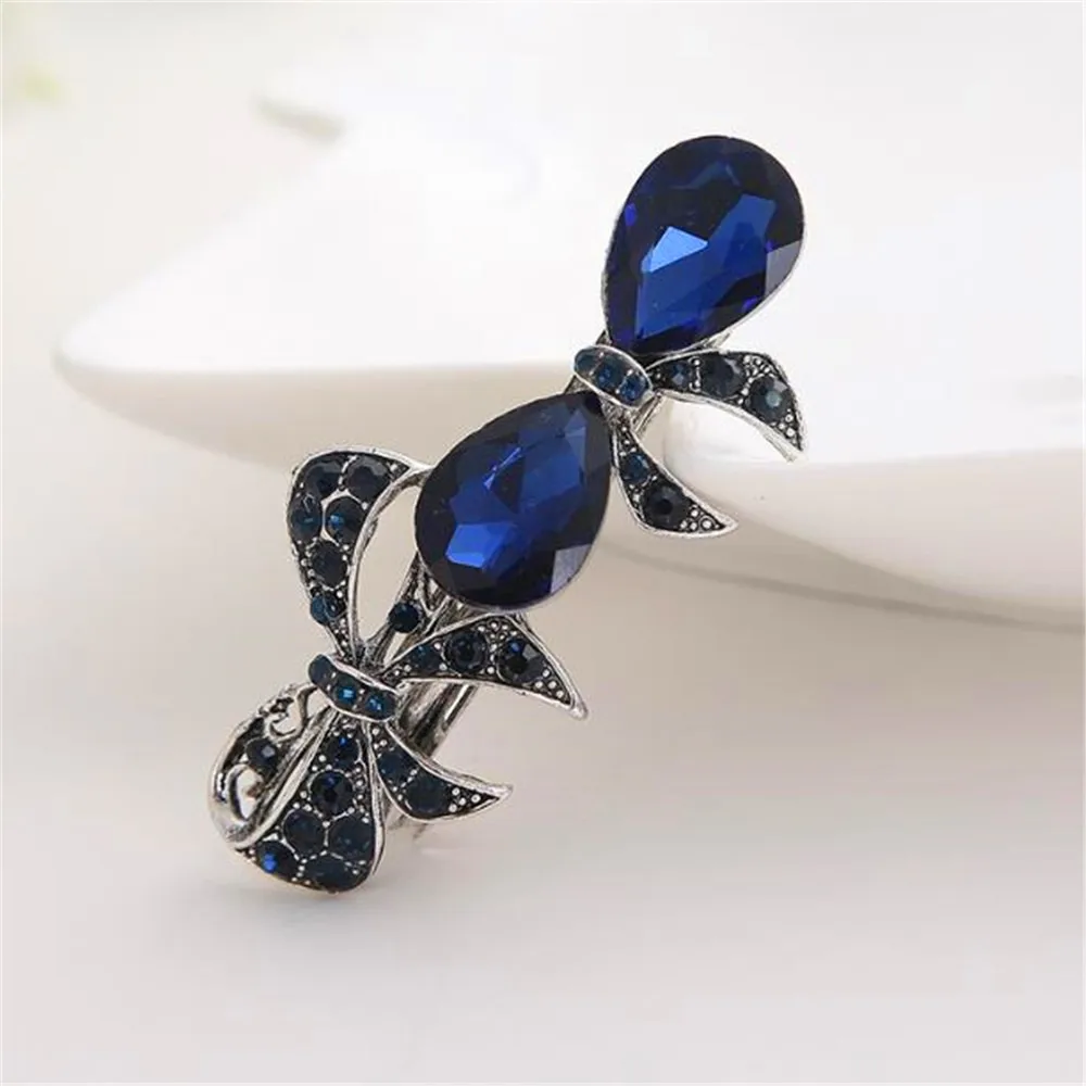1pc Hollow8 1 пара, стразы, Бабочка, заколка для волос, заколка для девочек, квадратные заколки для волос, женские металлические заколки в виде кленового листа, аксессуары для волос, Прямая поставка - Цвет: 1pc Hollow8