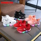 Детские светящиеся кроссовки, для мальчиков и девочек, детская обувь с подсветкой, размеры 21-30