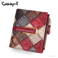 cobbler legend genuine leather women wallet vintage short style female coin purse card holders for ladies handy purse clutch