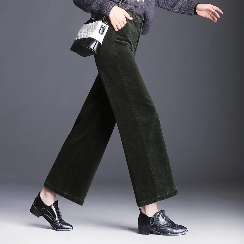 Новые модные осенне-весенние широкие брюки повседневные бриджи женские с