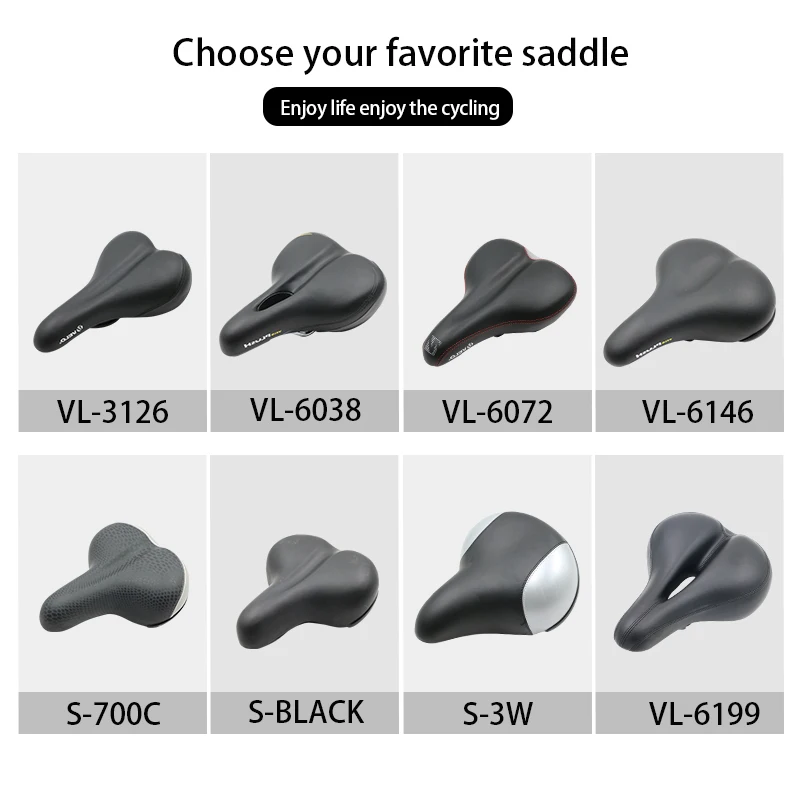 

All Kinds Black Comfortable Bicycle Saddles Soft Bike Seat for Mountain Cycling Electric Bike Seat Saddle EBike Accessories
