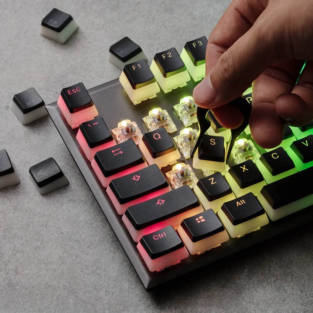 

Клавиши HyperX с колпачком для клавиш Double Shot PBT прозрачные двухслойные стильные пудинговые колпачки с русской раскладкой GOODGAO