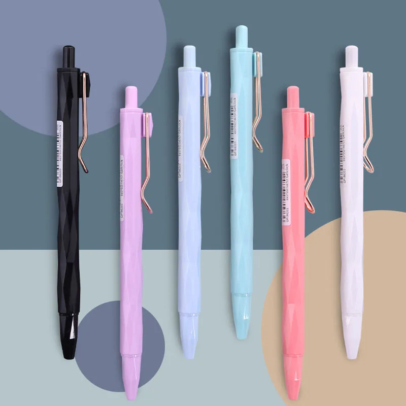 

36 pcs/lot Sample Quick Dry Press Gel Pen Cute 0.5mm black Ink Signature Pens Promotional Gift Office School Supplies