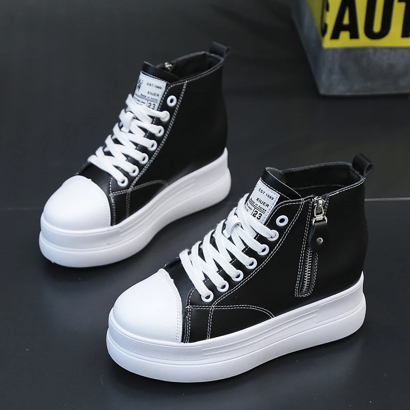 Fujin/женская повседневная обувь визуально увеличивающая рост Женские кроссовки