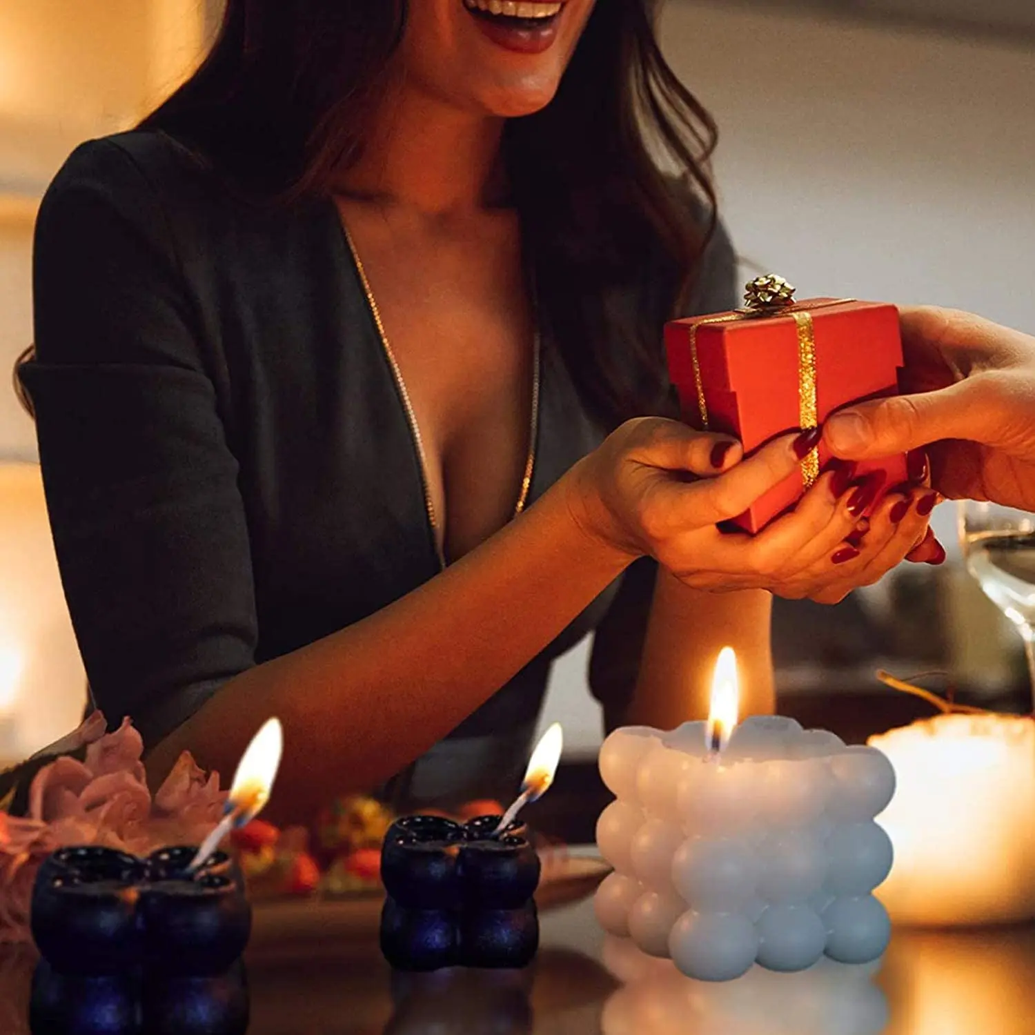 Силиконовые свечи прессформы торта 3D кубик нескольких шарики Fondant (сахарная)