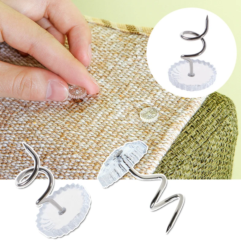 

20PCS Bed Sheet Fixed Spiral Nail Sofa Cover Cushion Blankets Cover Grippers Holder Twist Nail Fixing Slip-Resistant For Home