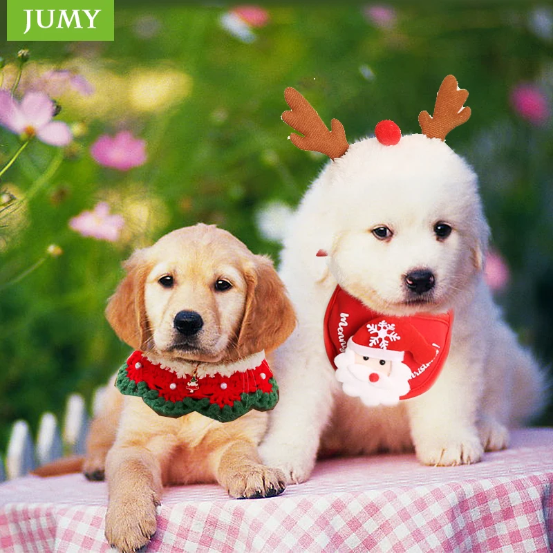 

Dog Christmas Scarf clothes Santa Hat Cat Triangle Bibs Kerchief sock Christmas Costume Outfit For Small Large Dogs Cats Pets