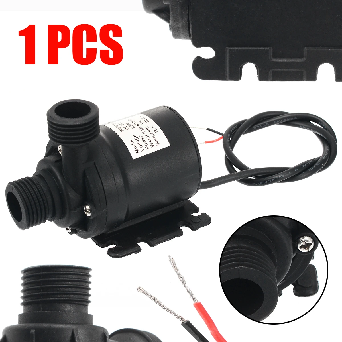 DC 12V 5m 800L/H водяной циркуляционный насос Солнечный высокого давления бесщеточный