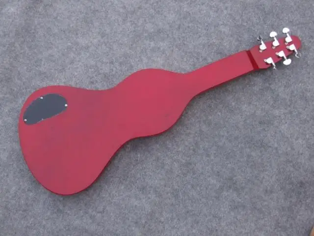 Вишнево красный Гавайи электрогитара кленовый флейм Круг сталь гитара 6 струны