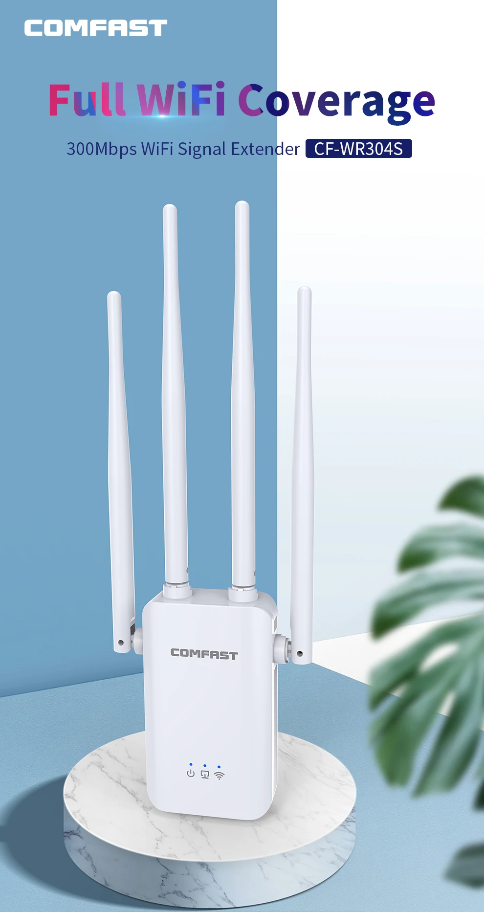 

2.4G 300Mbps Wireless WIFI Router with 4 high gain Antennas wifi Repeater Wi fi Rang Extender Roteador Wi-fi amplifier repeater