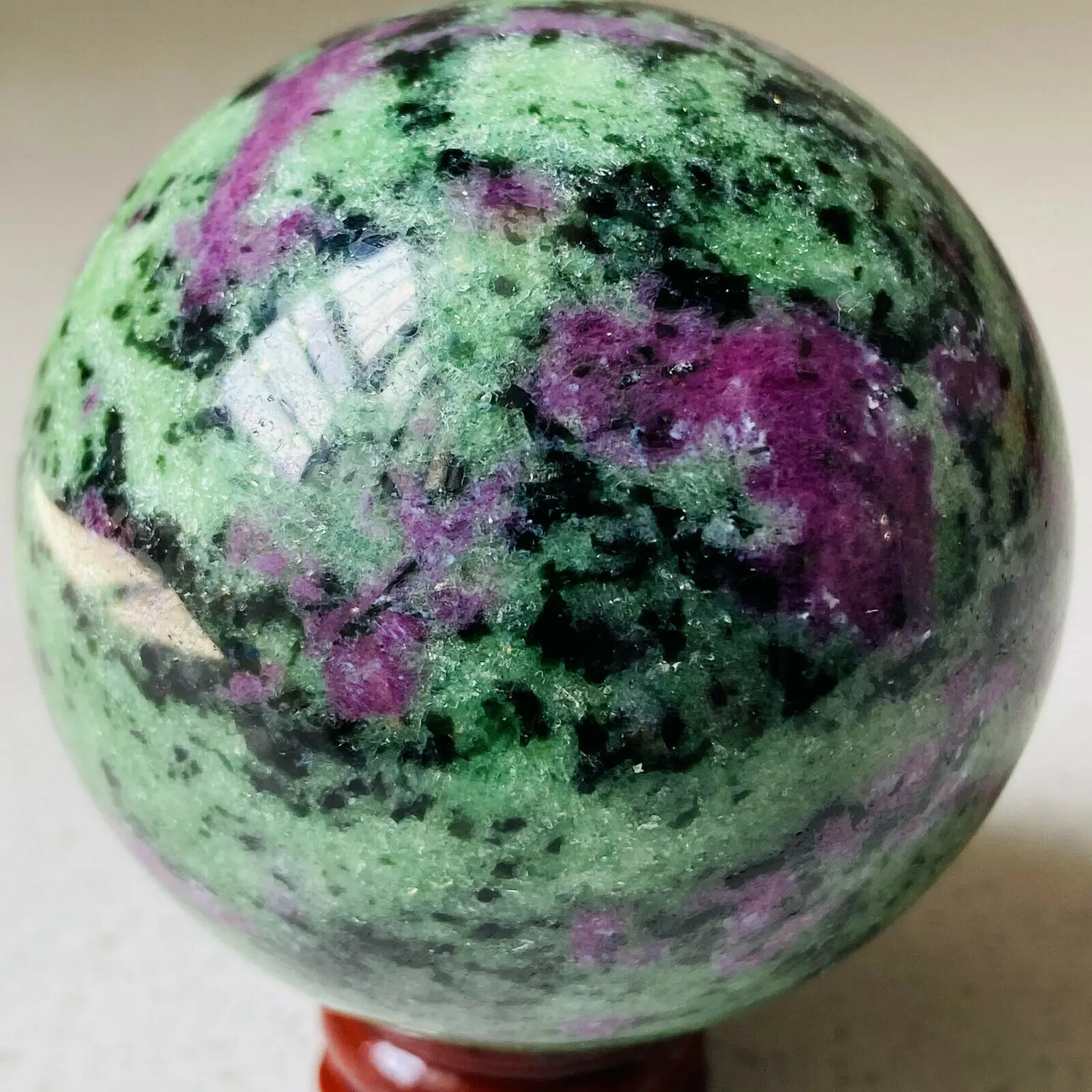 50-55mm Natural red green treasure Hand-polished ball | Дом и сад