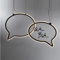 Modern Chat Dialog Box Shape LED Pendant Lights Restaurant Bar Living Room Corridor Cafe Clothing Store Creative Pendant Lamps