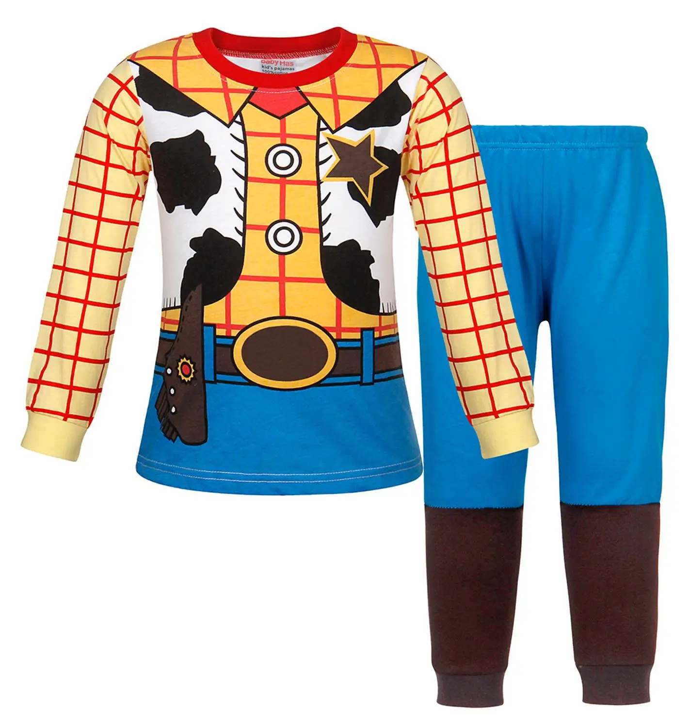 Boys Pajama Set AmzBarley/одежда для сна для мальчиков Пижамный костюм из древесного дерева детская хлопковая ночная рубашка для малышей, 2 предмета, осенне-зимний комплект одежды для детей от 2 до 8 лет - Цвет: Boys Pajama Set