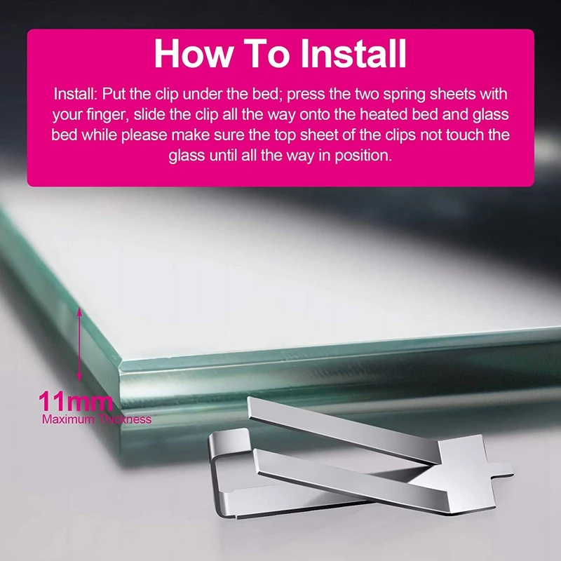 Для Эндер 3 Стекло кровать весенний виниловый зажимы для Creality Ender Pro 3S 5 CR 20 PRO 10S 3D