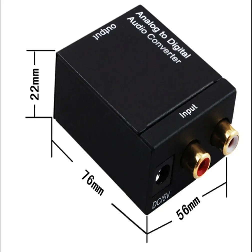 Digital Optical Coaxial Toslink Signal to Analog Audio Converter Adapter RCA To EU US usb | Электроника