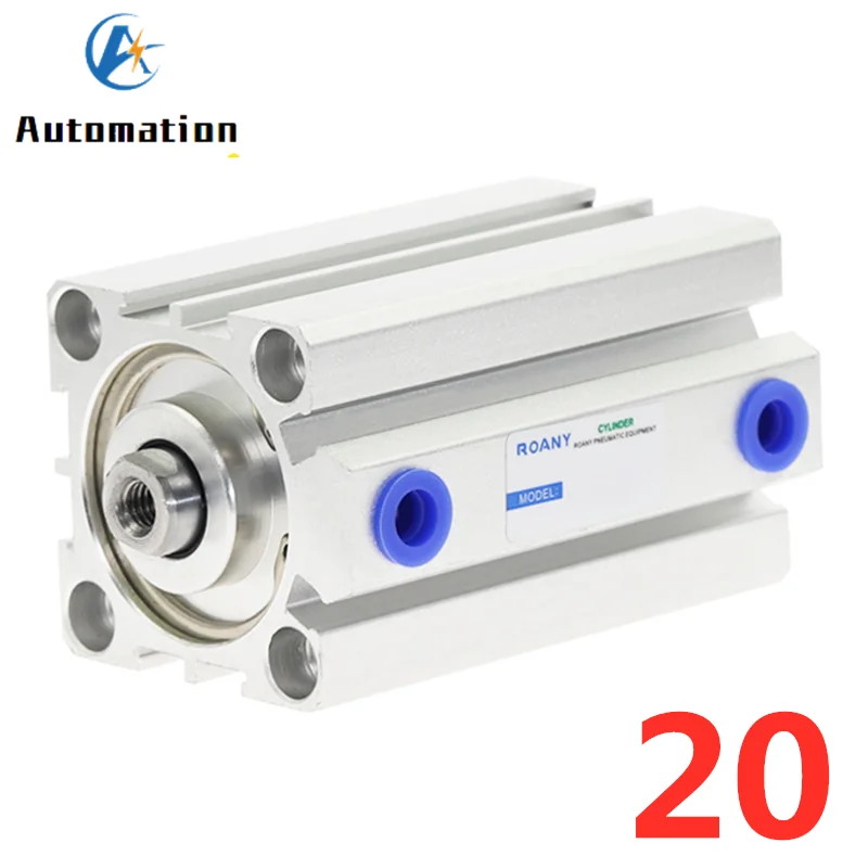 

SDA Type Bore 20mm stroke 5/10/20/25/30/40/50/100mm double acting SDA20 compact air pneumatic piston cylinder Female