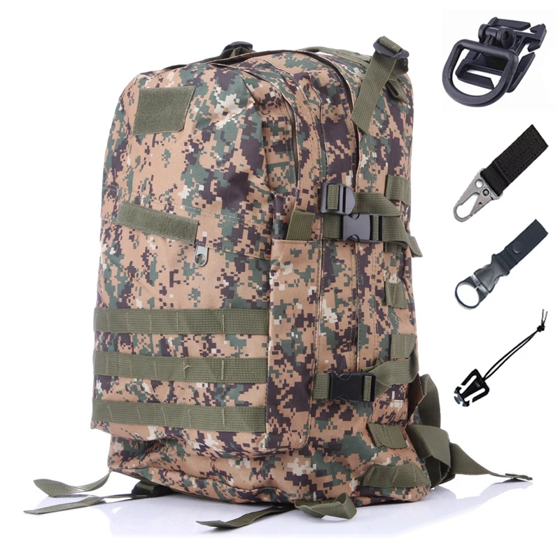 Bag and accessories 45L mochila militar армейская тактическая сумка, военная камуфляжная уличная Большая вместительная сумка, рюкзак для кемпинга, охоты, рыбалки, Bolso Pack - Цвет: Bag and accessories