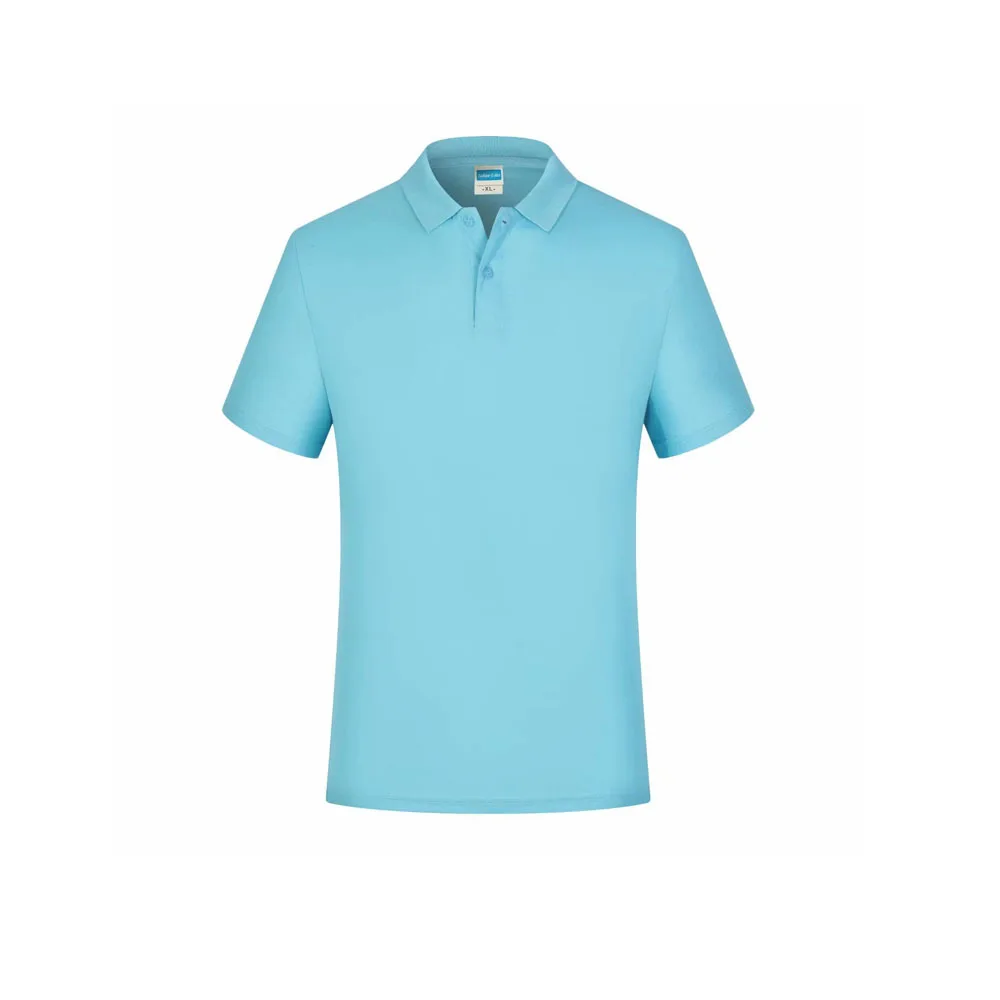 

Summer pure color normal lapel polo shirt t-shirts with short sleeves overalls