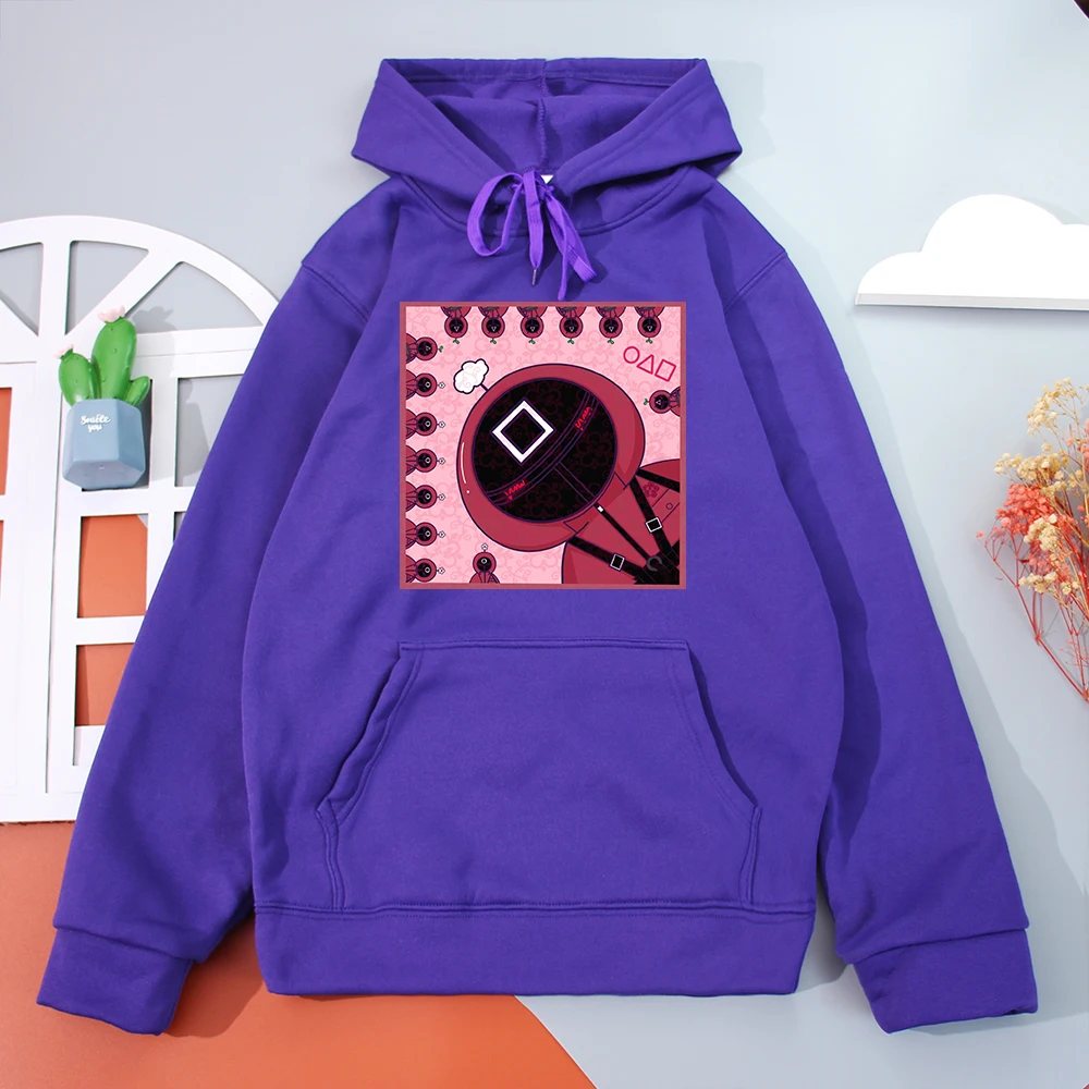 

Kawaii Squid Game Women Hoodies Funny Hip Hop Sweatshirts Casual Fashion Hoodies Cosplay Anime Graphic Streetwear Harajuku Tops