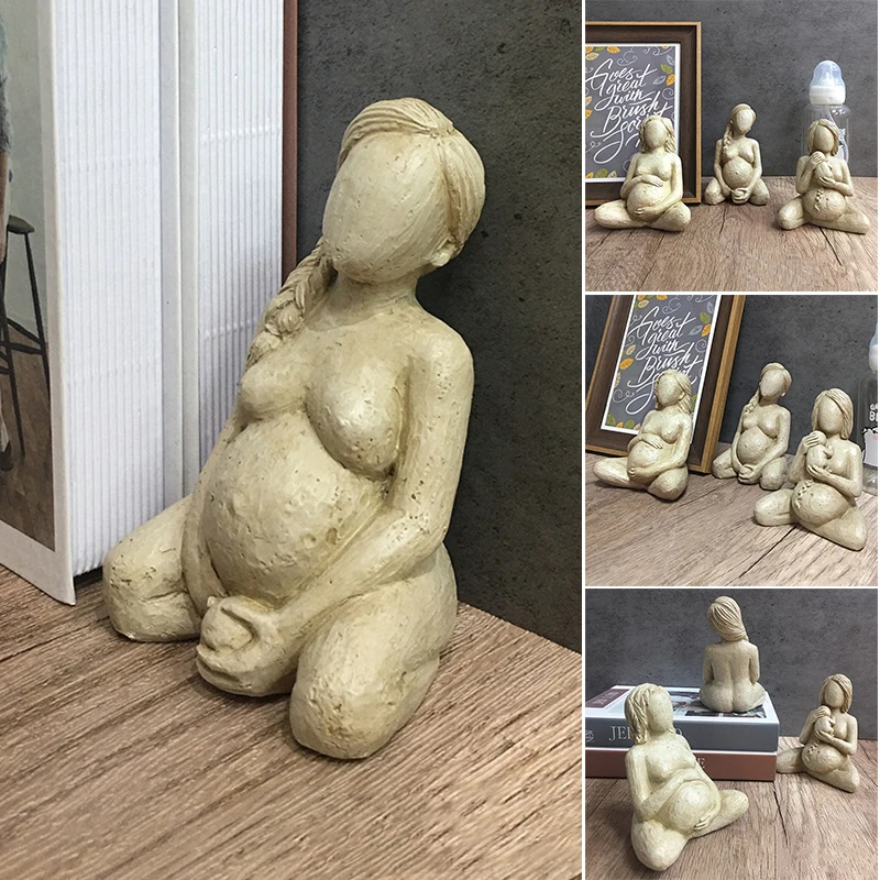 

Creative Birthing Woman Statue Handmade Resin Crafts Desktop Ornament for Home Living Room Bedroom NIN668
