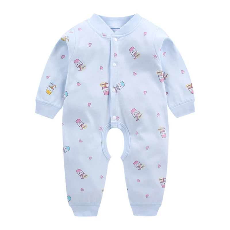

Baby One-piece Long Sleeve Long Climbing Newborn Baby Romper Cotton Open File Cartoon Long Climbing One-piece