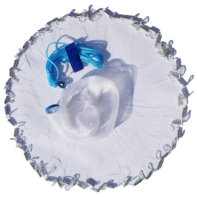 

Рыболовная сеть 3,6 м, мононитевая леска в американском стиле, ручная метательная сеть с грузилом, рыболовная сеть для ловли рыбы, рыболовная ...