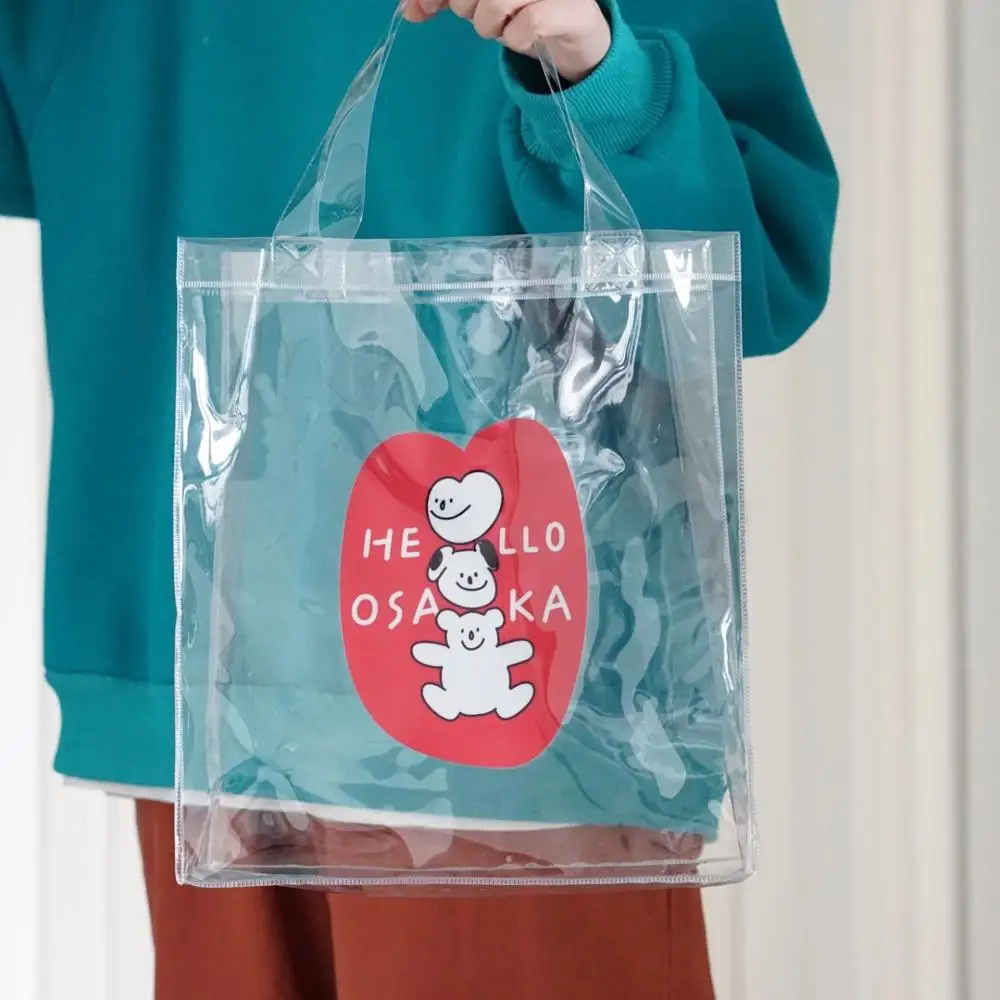 Новая Корейская мультяшная прозрачная сумка через плечо для покупок женщин и