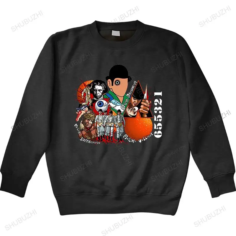 

High-Q male cotton unisex print cartoon A Clockwork Orange Tops punk rock hiphop kuso lovers sweatshirt warm hoody thin style