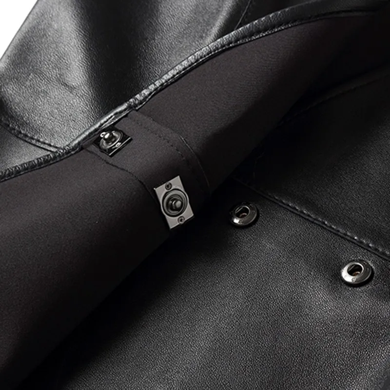 

Black Red 2021Fashion Solid Genuine Leather Real Lambskin Sleeveless Vest Women Leather Waistcoats Tops Ruffles Short Outwear