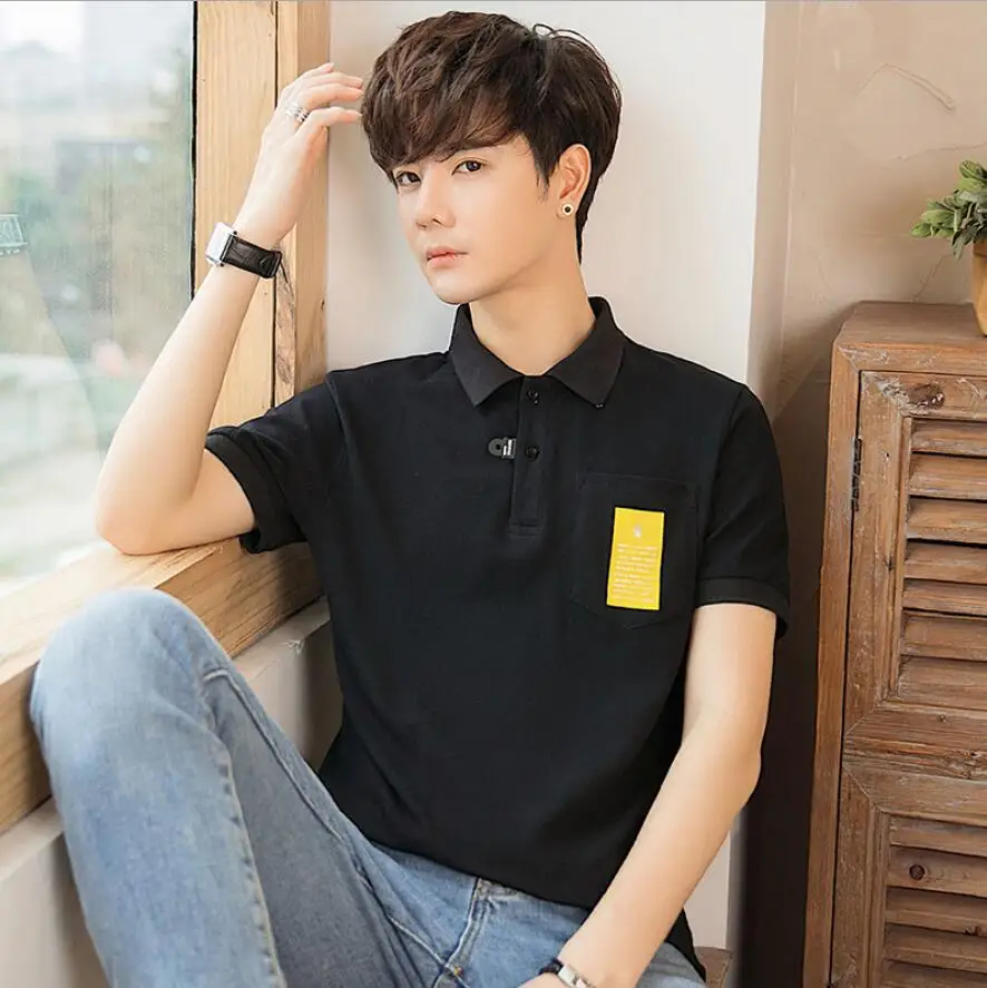 

ZNG 2020 Fashion Classic Men Polos Shirt Summer Short Sleeve Polos Shirt Mens Solid Shirt Cotton Shirt