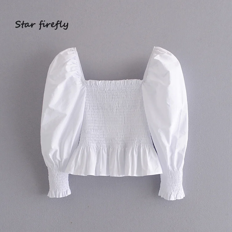 Звездная светящаяся модная женская рубашка Za осень 2020 Повседневная приталенная