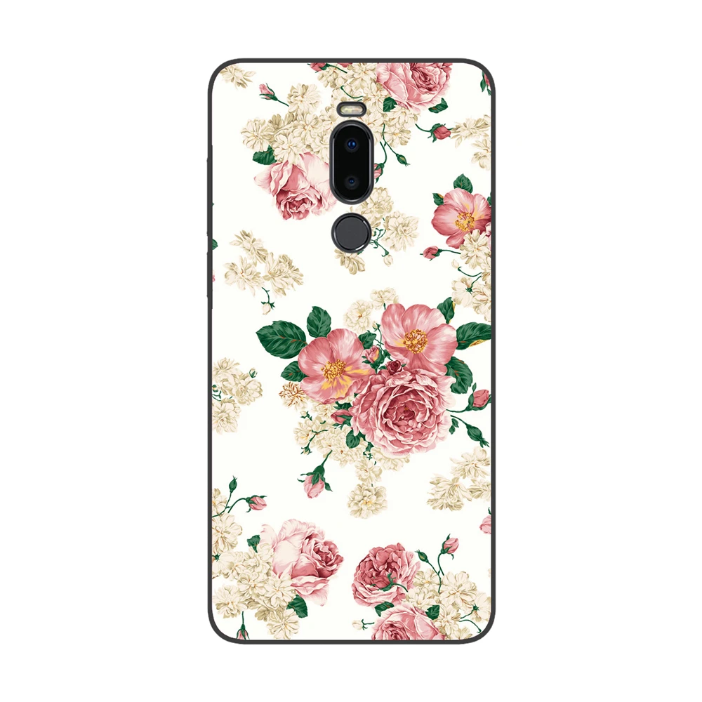 GUCOON силиконовый чехол для Meizu Note 8 Note8 6,0 дюймов Чехол Мягкий ТПУ защитный чехол для телефона с изображением волка Роза Цветы Чехол-бампер