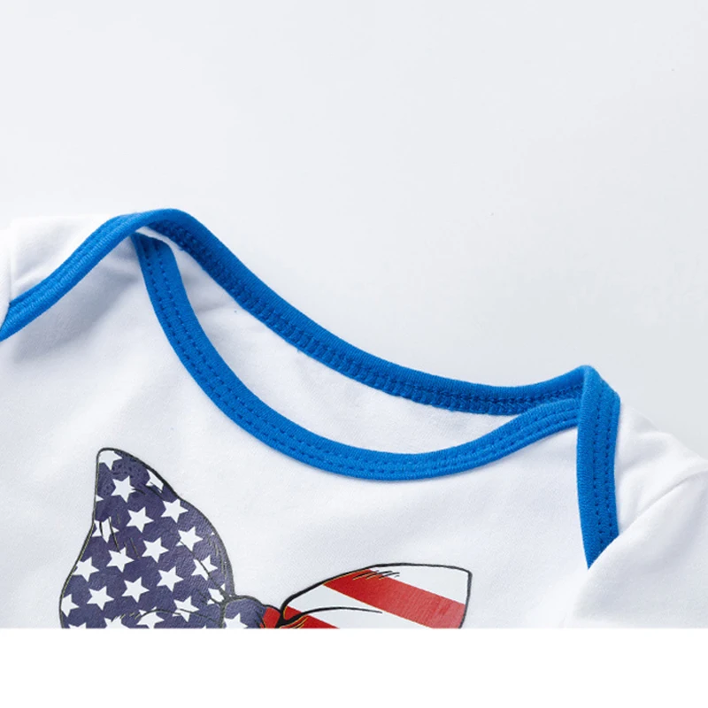 Летний для новорожденных из хлопка Комбинезон Для девочек и мальчиков 1 год дня