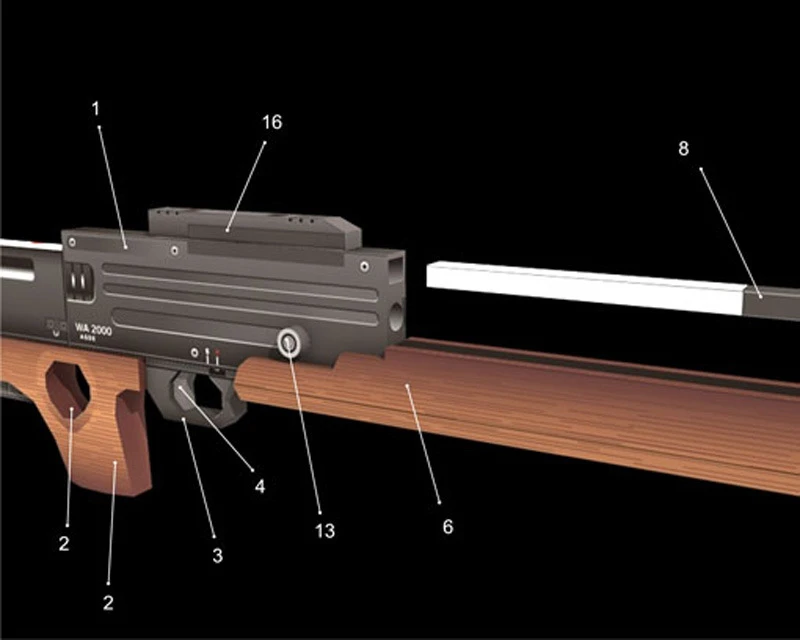 1/1 1/2 Scale Walther WA2000 Sniper Rifle DIY 3D Handmade Paper Gun Model Toy Puzzle Decoration Assemble for Military Fan | Игрушки и