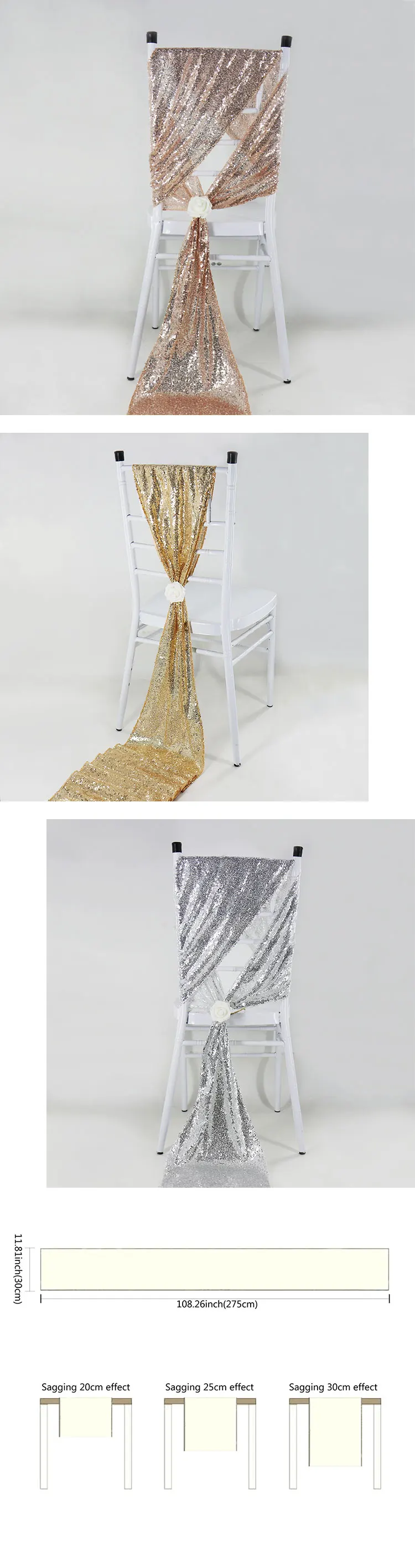 1pcs 30x275cm Sequin Table Runner Sparkly Wedding Party Decoration Party Event Bling Table Decoration Shiny Gold Color