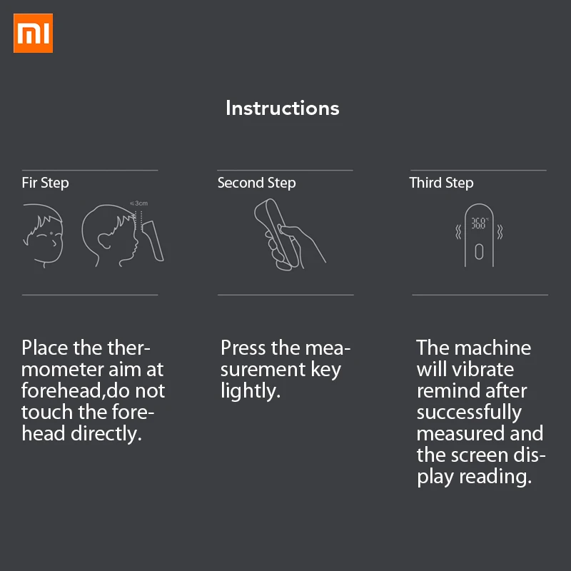 Оригинальный инфракрасный термометр Xiaomi для детей и взрослых светодиодный
