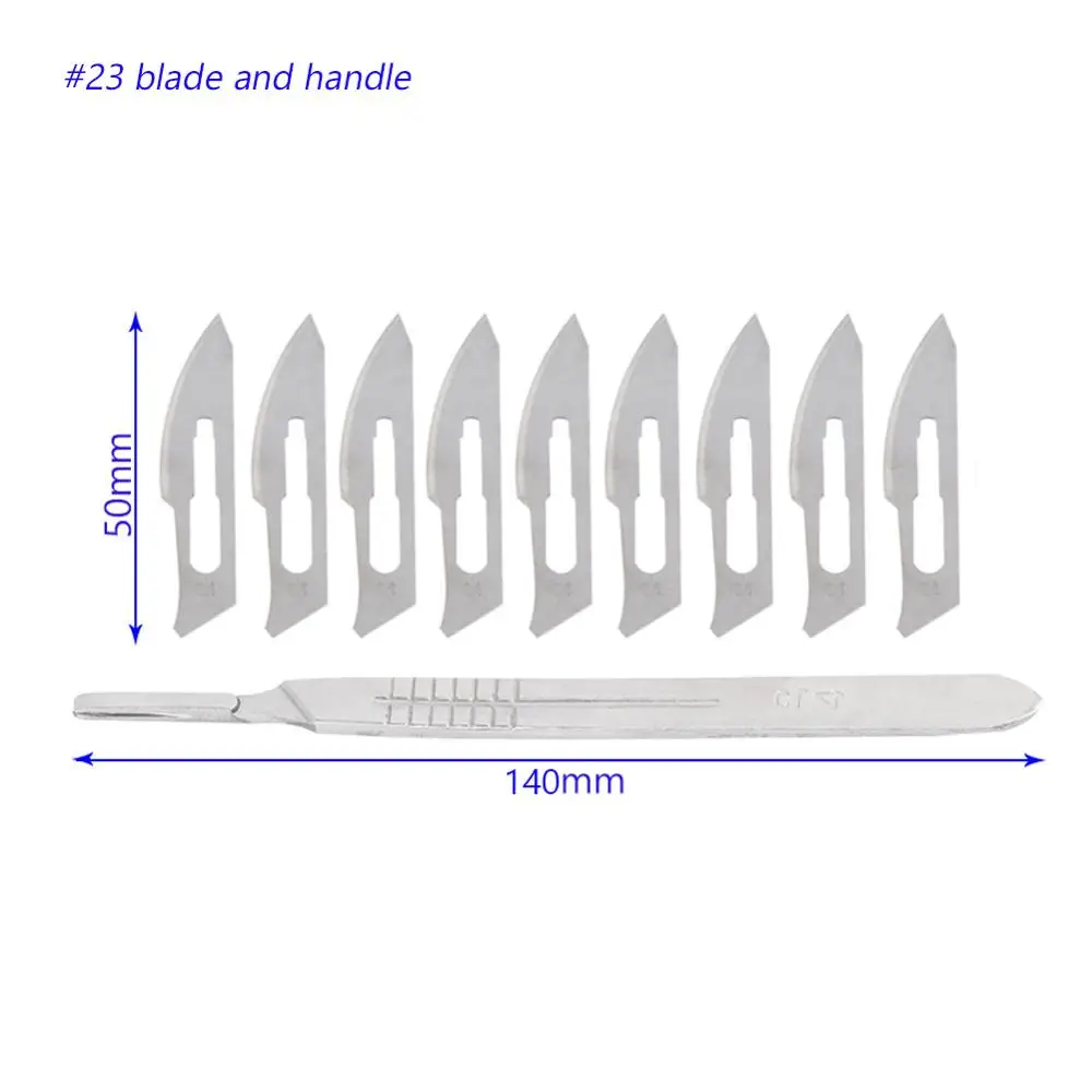 Набор ножей для скальпеля FIXFANS из металла Толстая ручка нержавеющей стали + 20 шт.
