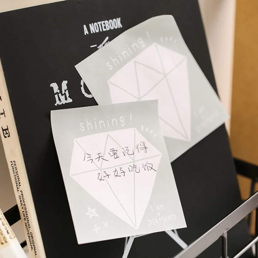 30 шт./упак. украшенные стразами Обувь бумаги для заметок на клейкой основе