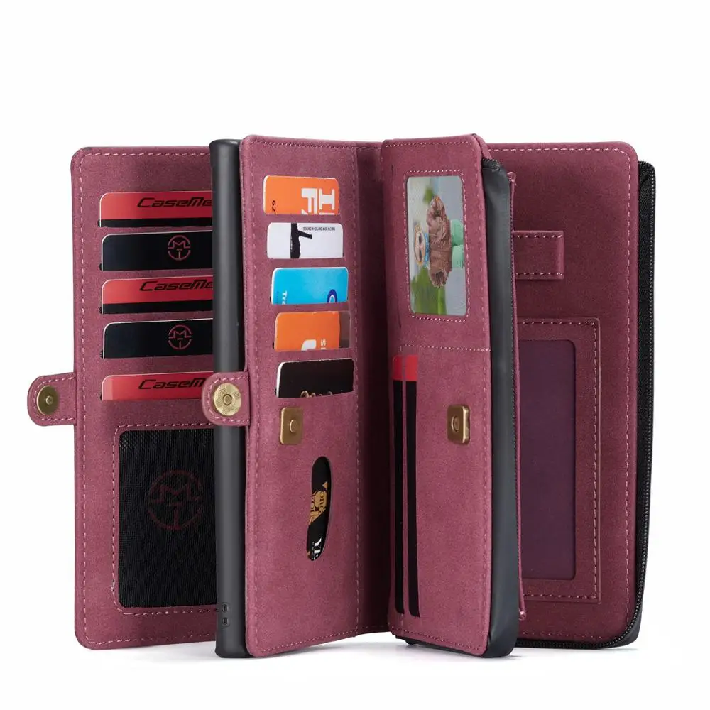 

Retro Flip Leather Zipper Wallet Case For Samsung Galaxy Note 10 Plus 20 S20 Ultra S20+ A51 A71 4G Card holder Bag Cover Coque