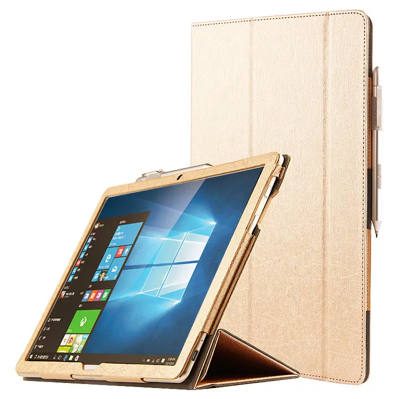 Для huawei MateBook HZ-W09 HZ-W19 HZ-W29 протектор чехол для huawei MateBook Smart cover 12 дюймов Искусственная кожа Защитный планшеты - Цвет: Gold