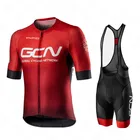 GCN мужские велосипедные комплекты из Джерси с коротким рукавом, Джерси для горного и шоссейного велосипеда, полосатая дышащая одежда для горного велосипеда, Майо, велосипедная одежда