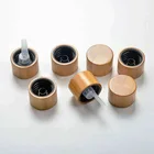 Бамбуковые товары 30 шт., косметическая крышка, стеклянные бутылки для эфирного масла 18 мм, Бамбуковая Крышка 18410, пластиковые спиральные капли крышки