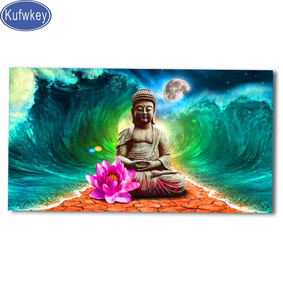 

Buddha Sea Waves landscape Diamond Mosaic Crafts Diamond Painting Cross Stitch Diamond Embroidery Handmade Amazing artwork