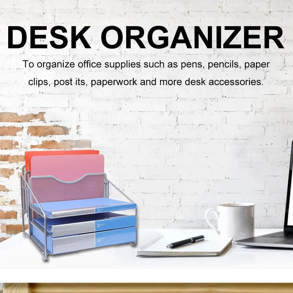 Полка для хранения файлов с 5 ячейками Настольная стойка органайзер настольных