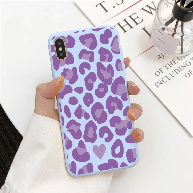 Чехол для iPhone 12 13 Pro Max Mini 11 XS MAX X XR SE 2020 7 8 6 6S 5 5S Plus мягкий ТПУ с леопардовым принтом