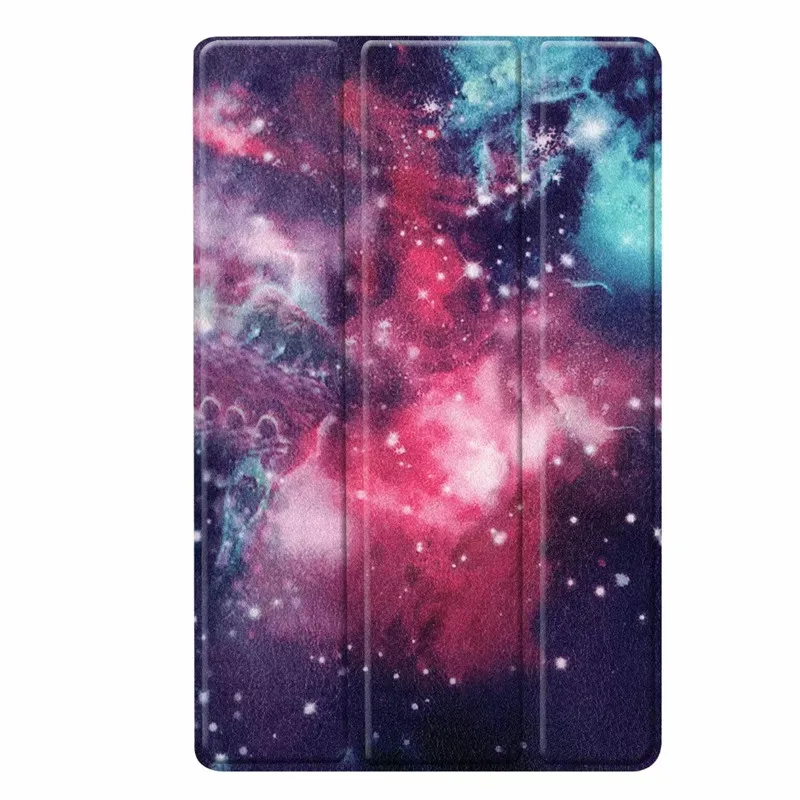 Galaxy Nebula Ультратонкий чехол для samsung Galaxy Tab A 10,1 SM-T510 SM-T515 T510 T515, умный чехол-книжка из искусственной кожи, чехол для планшета+ пленка+ ручка - Цвет: Galaxy Nebula
