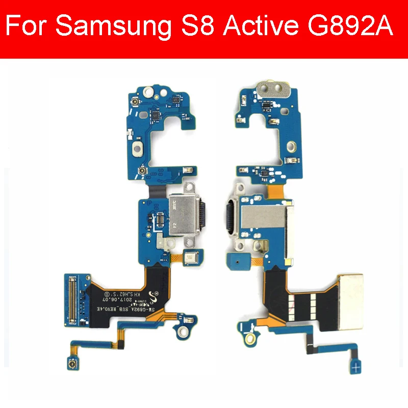 Док-станция с usb-разъемом для зарядки Samsung Galaxy S8 Active G892A, usb-порт для зарядного устройства, гибкий ленточный кабель, Запасные Запчасти для ремонта