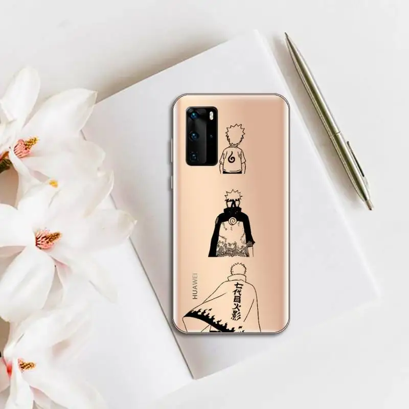 

Anime Naruto Cartoon Phone Case Transparent for huawei honor P 40 30 20 lite Pro 10 i 8 9 x p smart 2019
