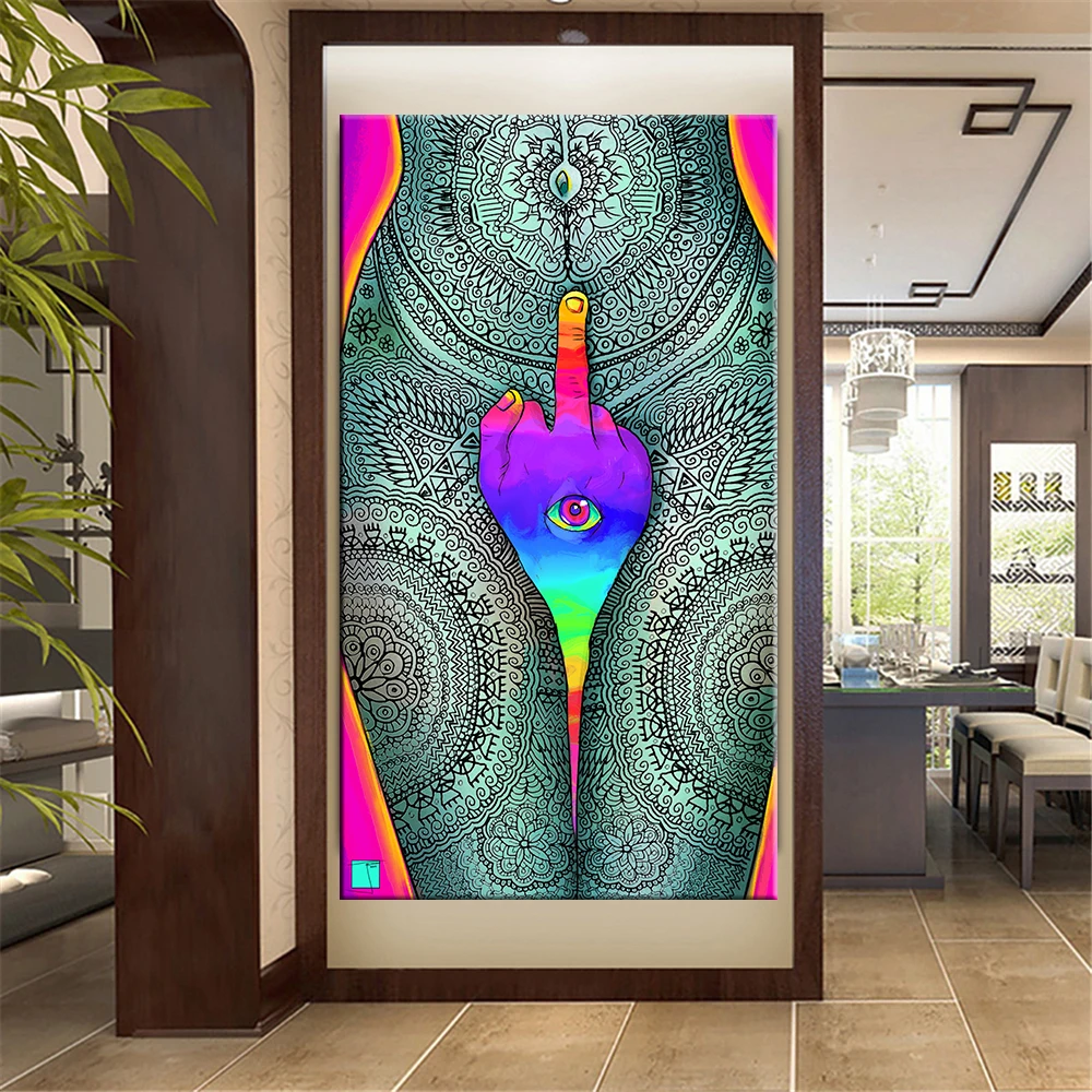 

Abstract Colorful Hand Canvas Art Wall Painting Modern Graffiti Art Posters Prints For Living Room Home Cuadros Decoration